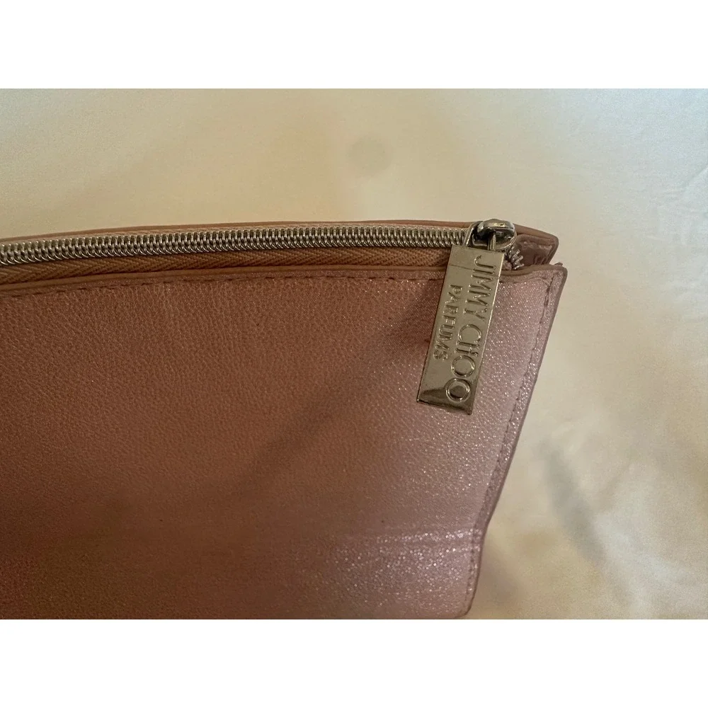 Jimmy Choo Parfums‎ Rose Gold Metallic Cosmetic Makeup Bag Pouch